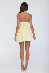 The Perfect Fit Strapless Mini Dress Yellow