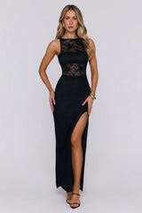 High Style Only Lace Maxi Dress Black