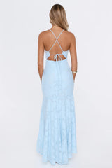 No Early Nights Maxi Dress Light Blue