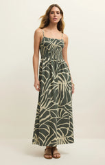 Bayside Tova Palm Linen Maxi Dress