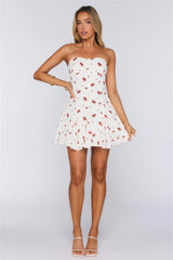 Her Rose Era Strapless Mini Dress Floral