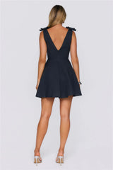 Ethereal Night Mini Dress Black