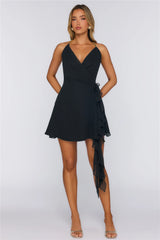 Urban Euphoria Halter Mini Dress Black