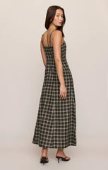 Angel Eyes Plaid Maxi Dress